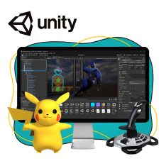 Мир игр на Unity 2D на популярном движке + AI-помощники - КИБЕРшкола программирования для детей, компьютерные курсы для школьников, начинающих и подростков - KIBERone г. Нягань