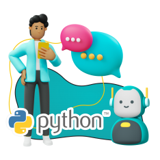Умный чат-бот на Python - КИБЕРшкола программирования для детей, компьютерные курсы для школьников, начинающих и подростков - KIBERone г. Нягань